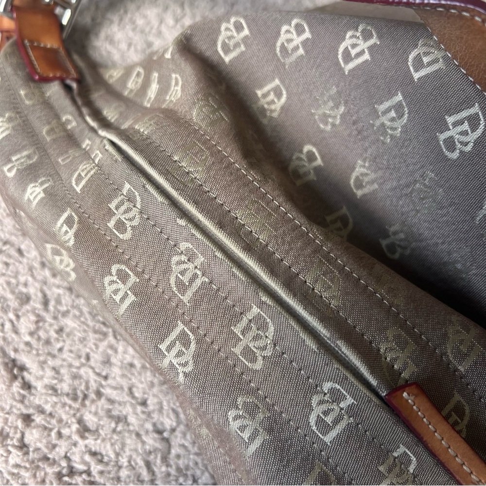 DOONEY AND BOURKE Monogram DB Canvas Shoulder Handbag Purse Bag - Picture 13 of 15
